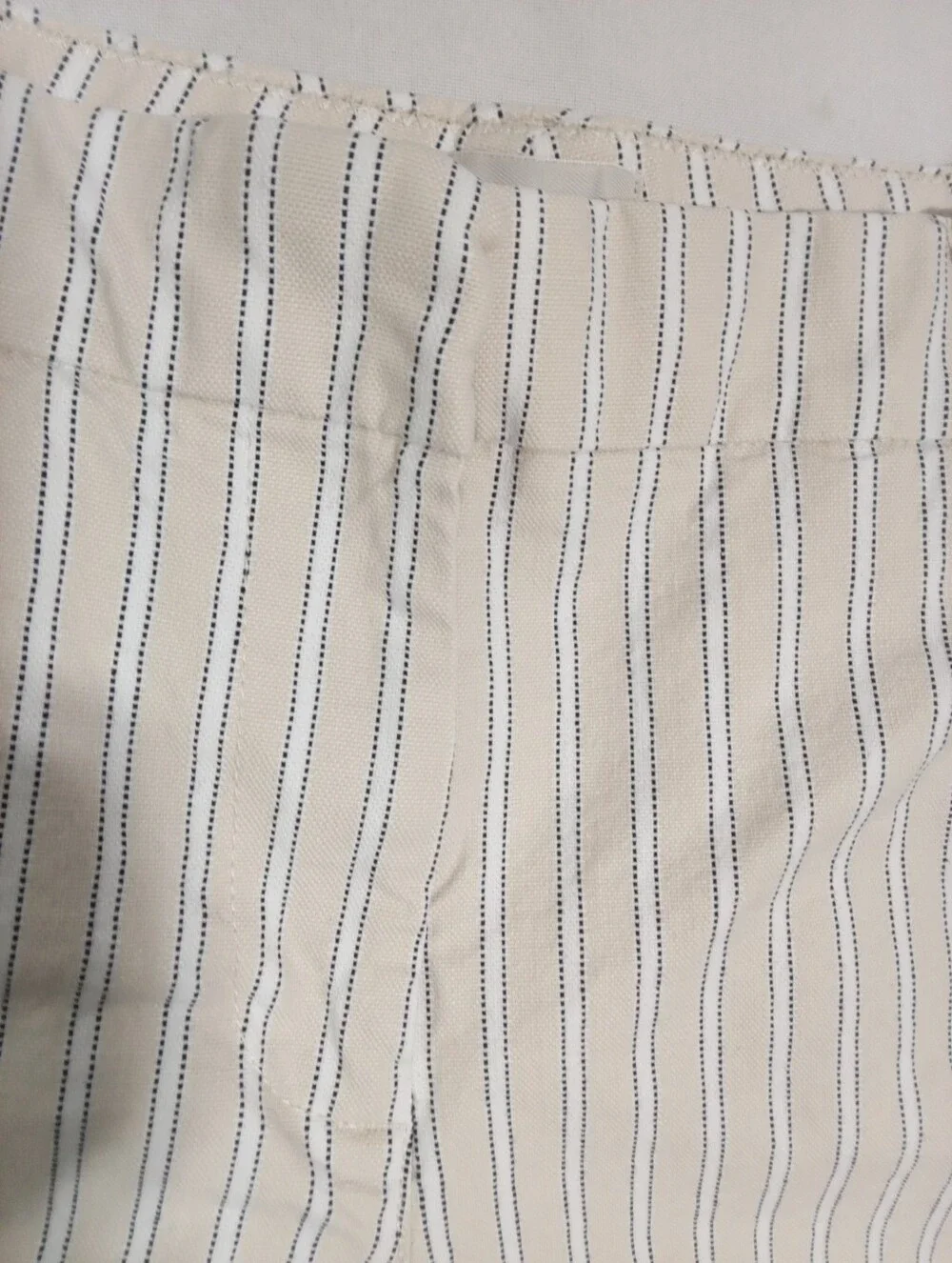 J.Crew Striped Pocket Shorts Beige White Tailored Hook Closure Casual Sz 6